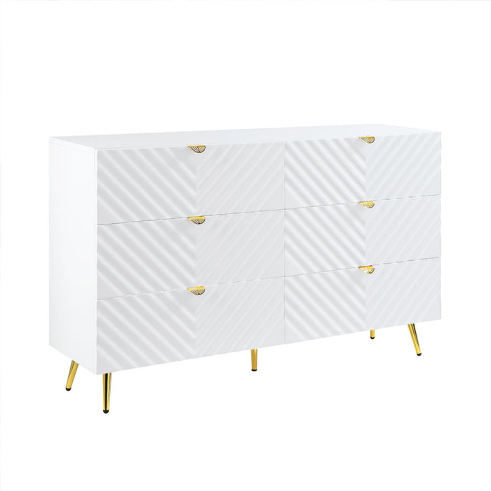 Gaines - 55" Dresser - White High Gloss