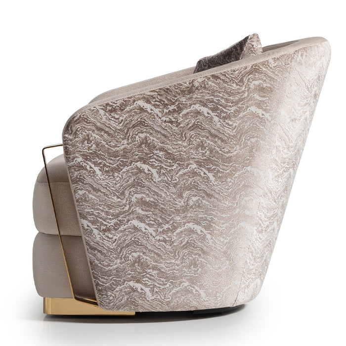 Carmela - Accent Chair - Almond / Gold