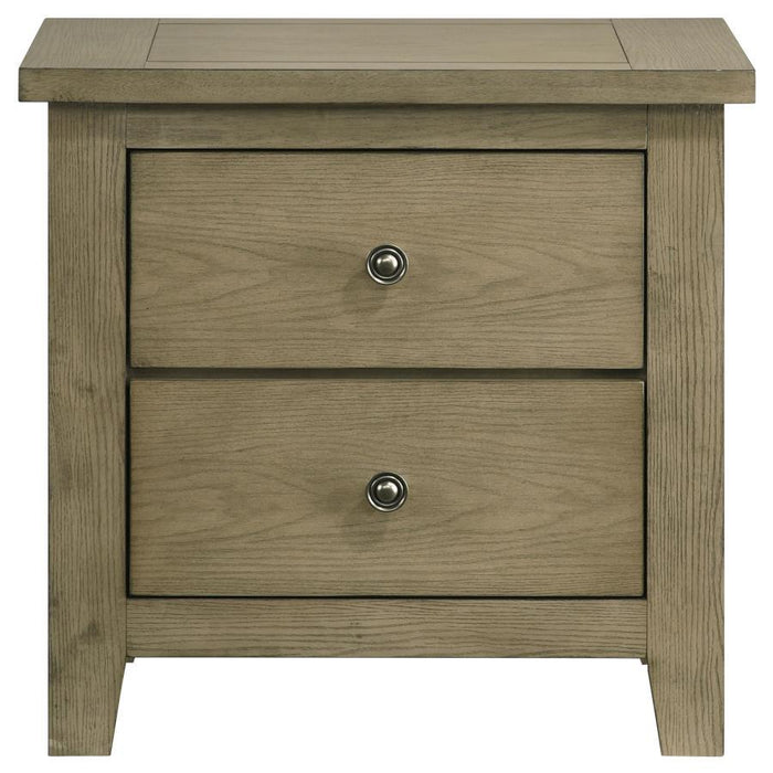 Hazlewood - 2-Drawer Nightstand Bedside Table - Vineyard Oak