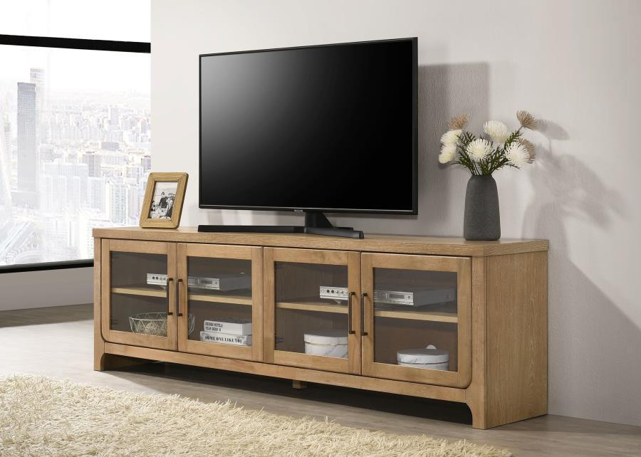 Brenham - 79" 4-Door TV Stand Media Console - Washed Oak