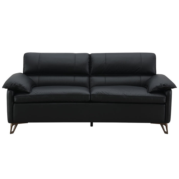 Eilene - Loveseat - Black Top Grain Leather