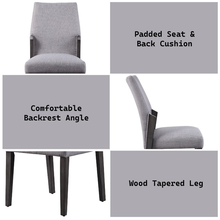 Belay - Side Chair (Set of 2) - Gray Fabric & Gray Oak