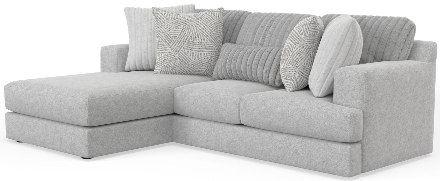 Logan - Upholstered Sectional With Comfort Coil Seating And Accent Pillows Included