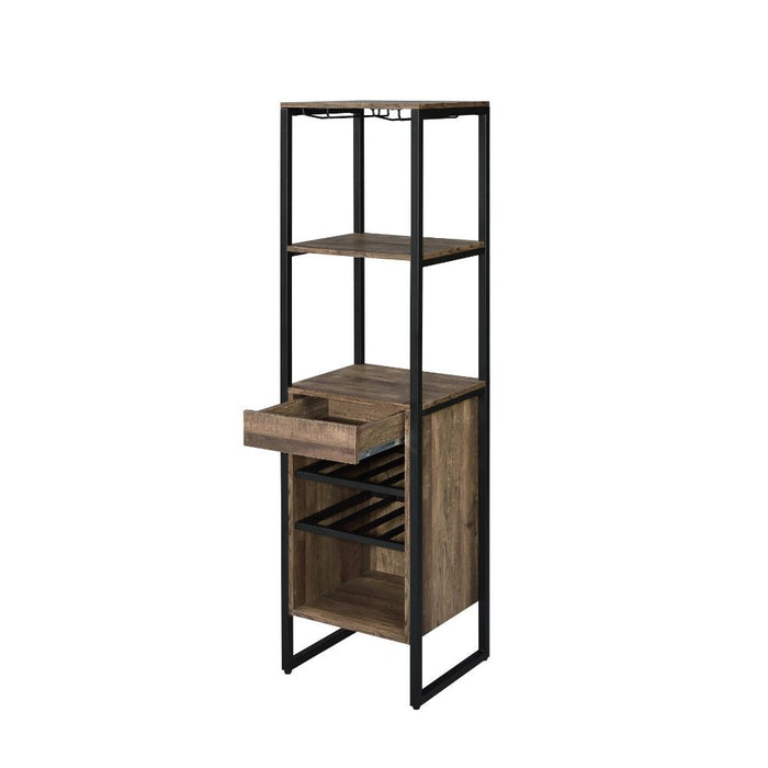 Narik - Wine Rack - Weathered Oak