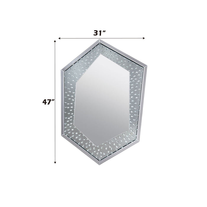 Nysa - Accent Mirror - Mirrored & Faux Crystals