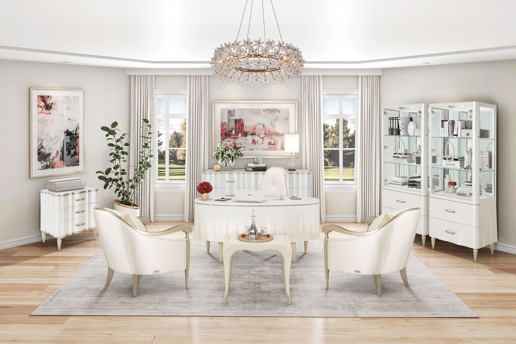 London Place - Rectangular End Table - Creamy Pearl