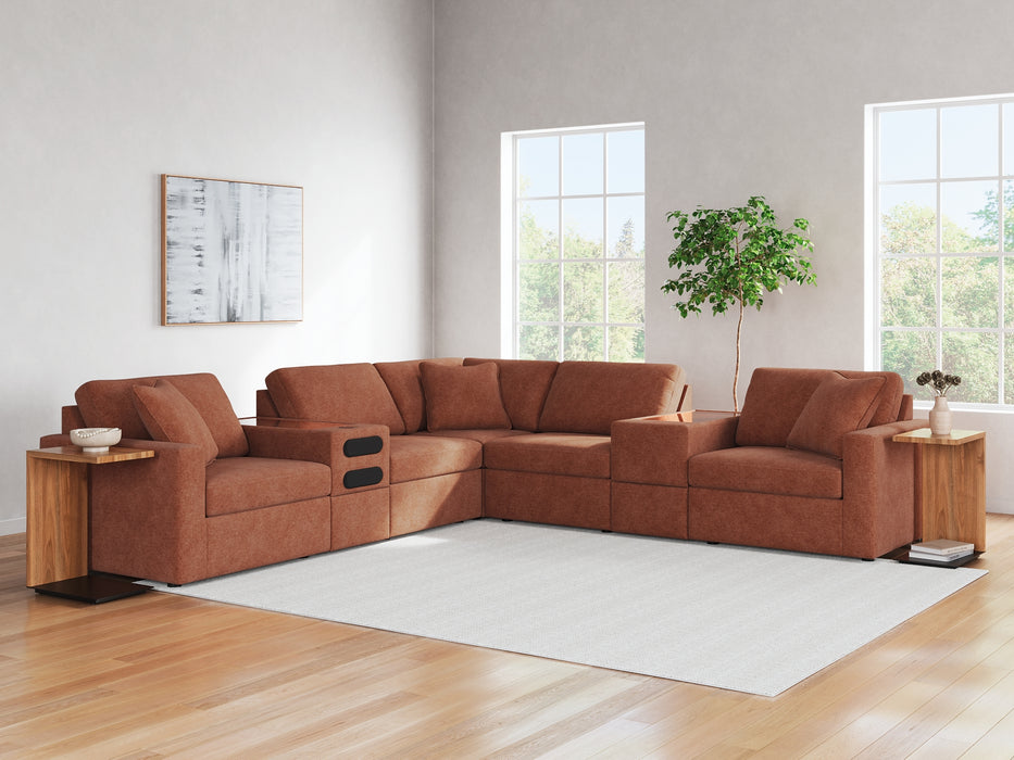 Modmax 7-Piece Balanced Sectional with Audio and Storage Consoles