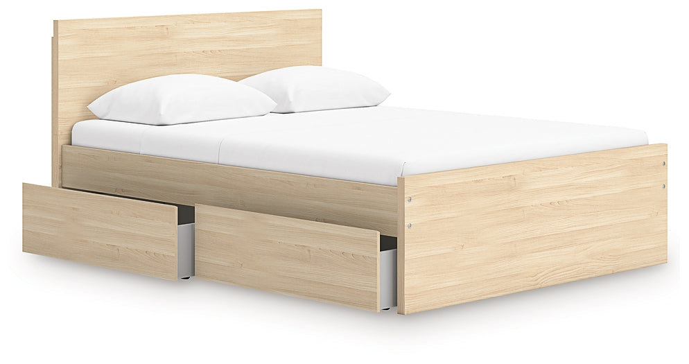 Onita Queen Panel Platform Bed with 1 Side Storage
