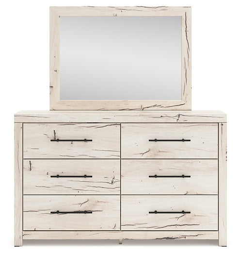 Lawroy Full Panel Storage Bed with Mirrored Dresser, Chest and Nightstand