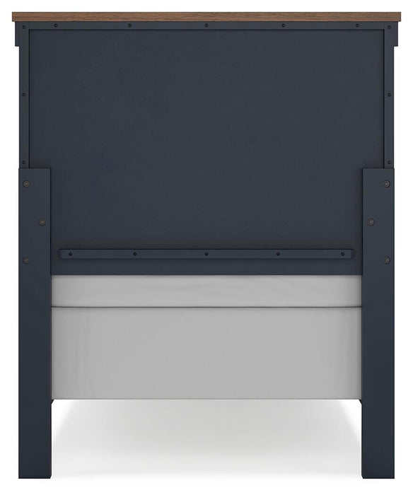 Landocken Twin Panel Bed, Dresser and Mirror