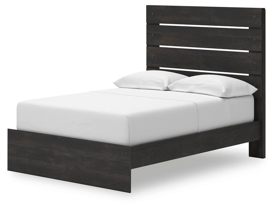 Hollivern Full Panel Storage Bed, Dresser, Mirror, Chest and Nightstand