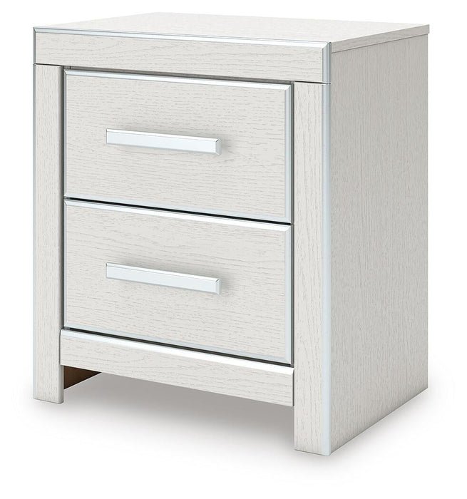 Zuraleus King Upholstered Panel Platform Storage Bed, Dresser, Mirror and Nightstand