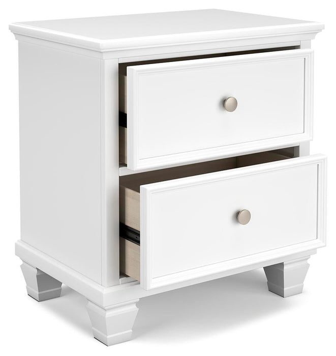 Fortman Queen Panel Storage Bed with Mirrored Dresser and Nightstand