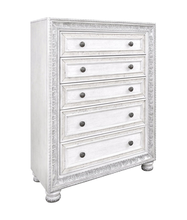 B00912 - Wood Chest - Frosted White