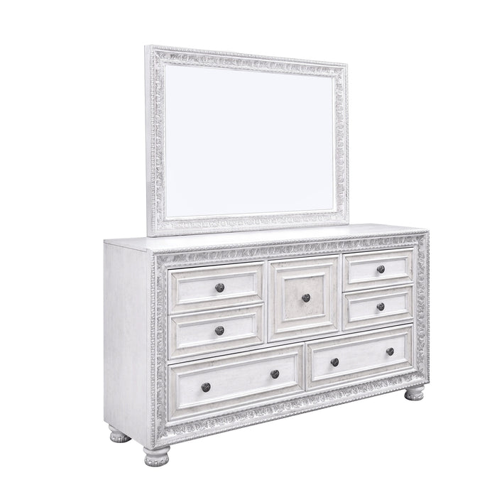 B00912 - Wood Dresser - Frosted White