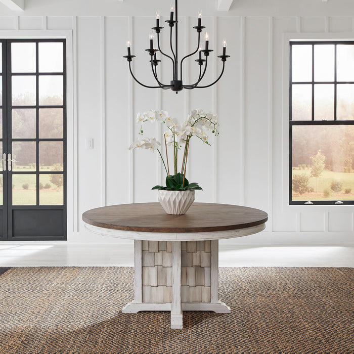 River Place - Pedestal Table - White